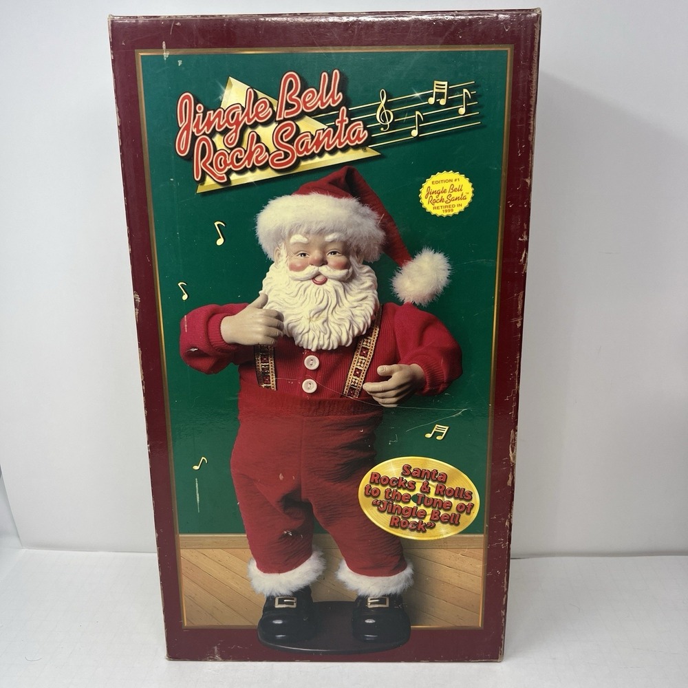 Jingle Bell Rock Santa Claus Animated Dancing Musical 1998 First Edition Plush - Picture 13 of 16